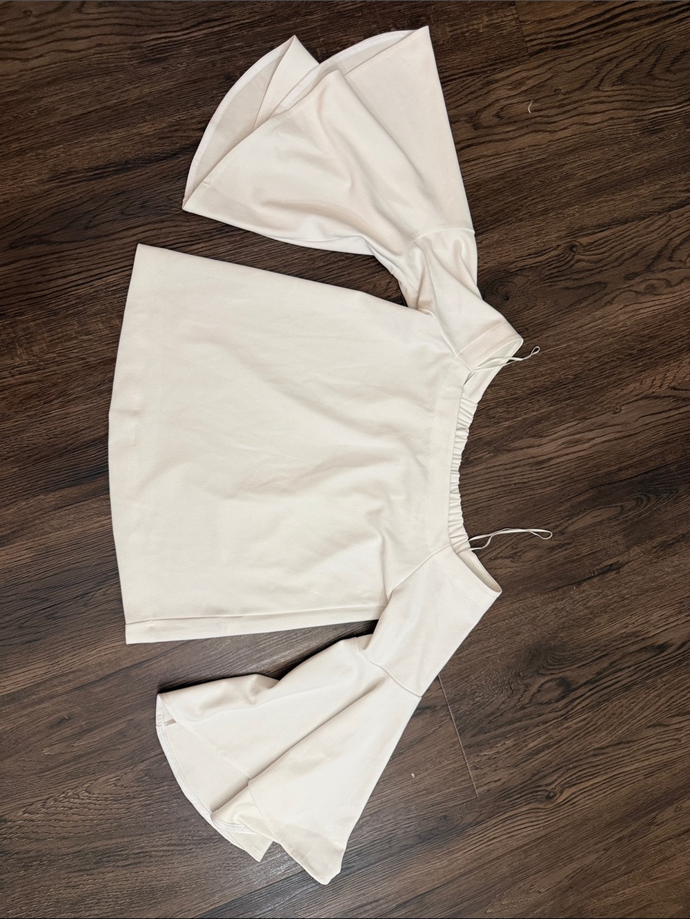 Banana Republic Cream Off-Shoulder Bell Sleeve Blouse